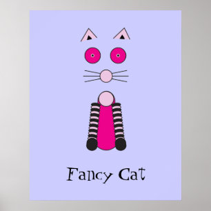 Extravagante Katze Poster