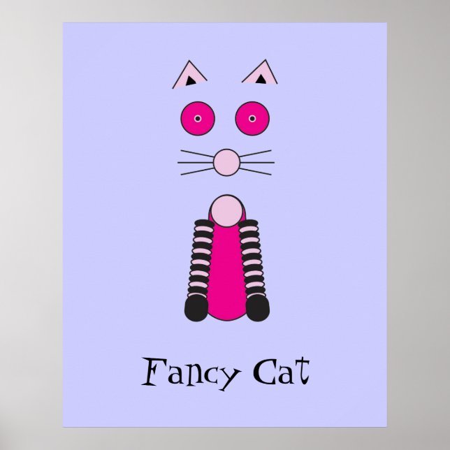 Extravagante Katze Poster (Vorne)