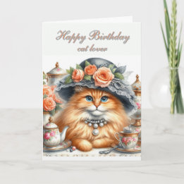 Extravagante Katzenliebhaber Happy Birthday Card Feiertagskarte