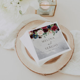 Extravagante klassische Rose Peony Blume Hochzeit Serviette