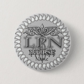Extravagante Krankenschwester Caduceus LPN Button