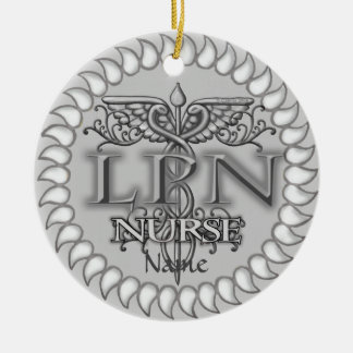 Extravagante Krankenschwester Caduceus LPN Keramik Ornament