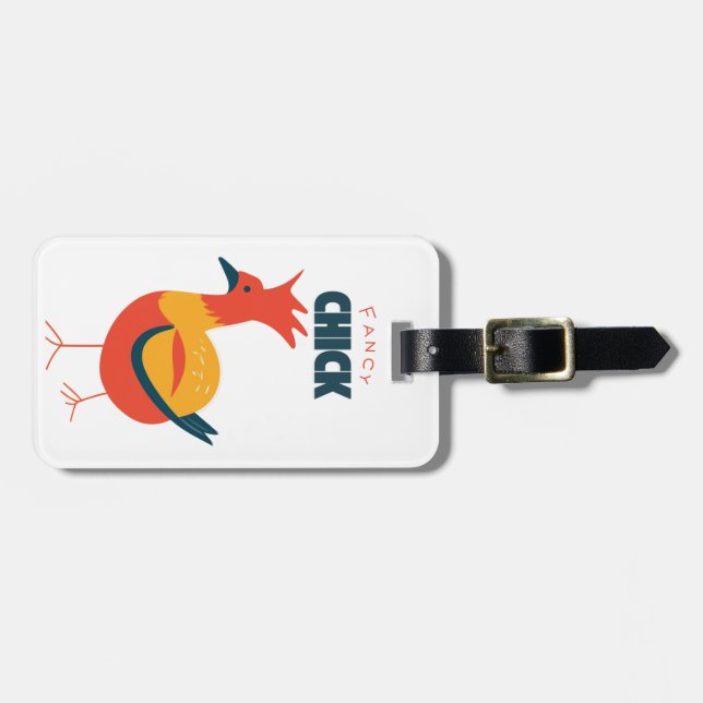 Extravagante Küken Gepäckanhänger (Vorderseite horizontal)