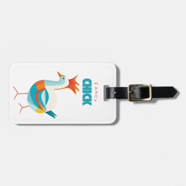 Extravagante Küken Gepäckanhänger (Vorderseite horizontal)