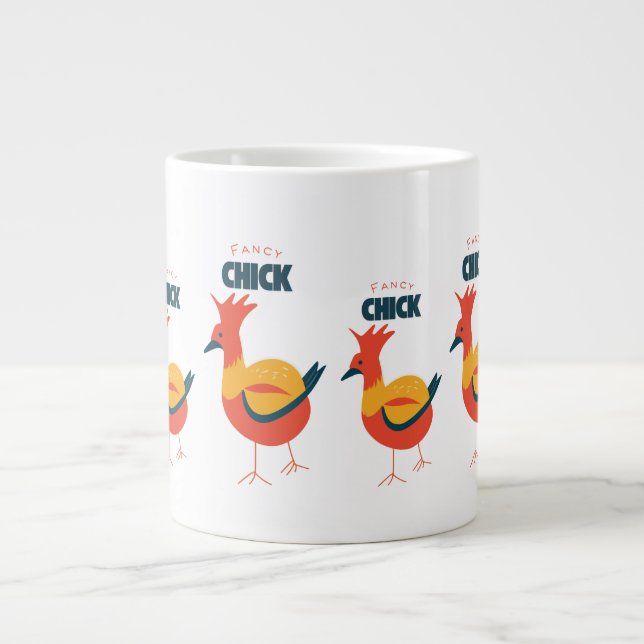 Extravagante Küken Jumbo-Tasse (Vorderseite)