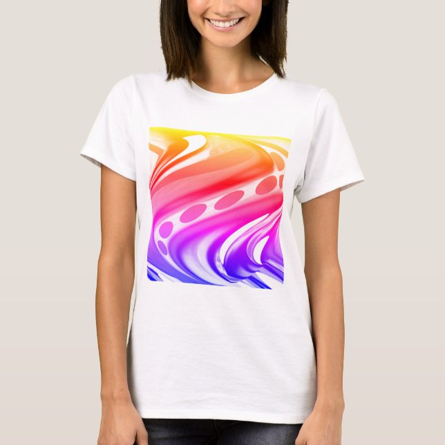 Extravagante Kunst-Drehung T-Shirt (Vorderseite)