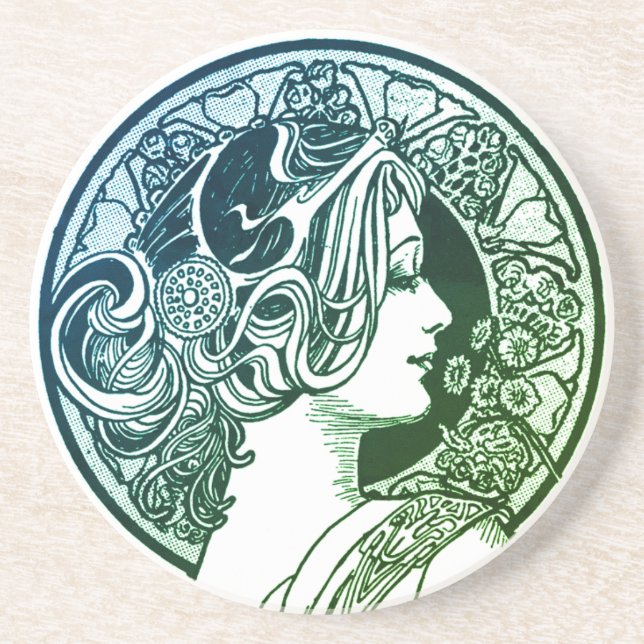 Extravagante Lady Sandstone Drink Untersetzer (Vorne)
