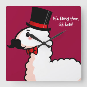 Extravagante Lama-Uhr Quadratische Wanduhr