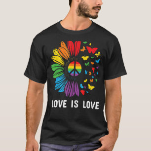 Extravagante LGBTQ-Sonnenblume mit schöner Schmett T-Shirt