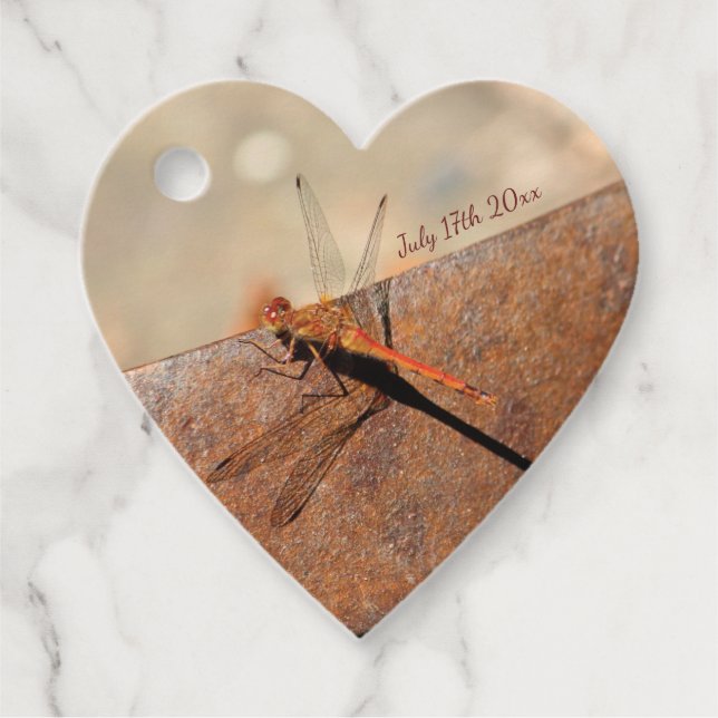 Extravagante Libellenhochzeit Geschenkanhänger (Vorderseite)