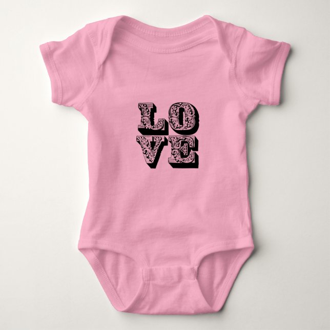 Extravagante Liebe Baby Strampler (Vorderseite)