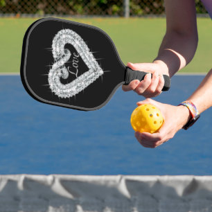 Extravagante Liebe Diamond Herz Pickleball Schläger