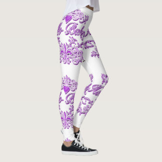 Extravagante Lila Hello Baby Leggings
