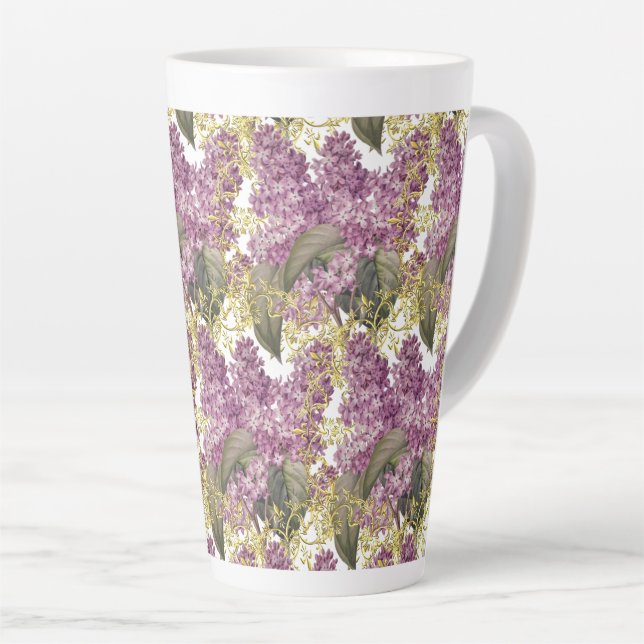 Extravagante Lilacs Lila Blume Milchtasse (Rechte Ecke)