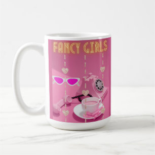 extravagante Mädchen Kaffeetasse