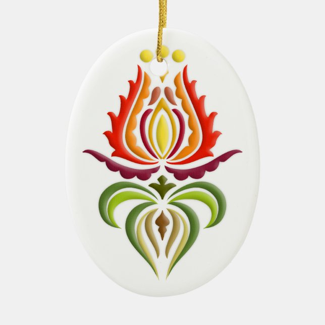 Extravagante Mantle Stickerei - Ungarische Volksku Keramikornament (Vorne)