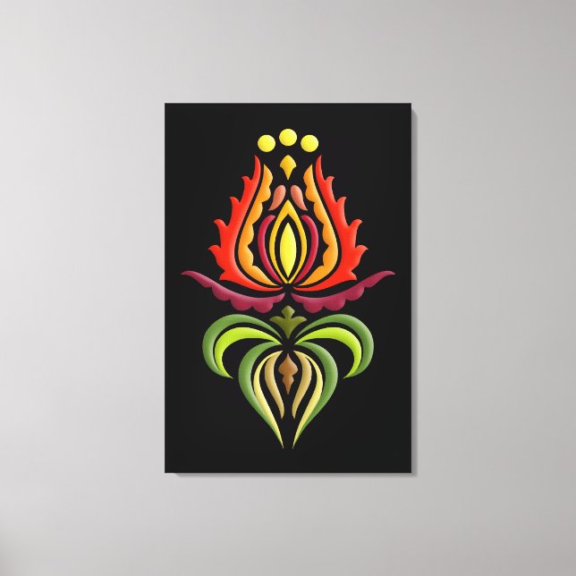 Extravagante Mantle Stickerei - Ungarische Volksku Leinwanddruck (Vorderseite)