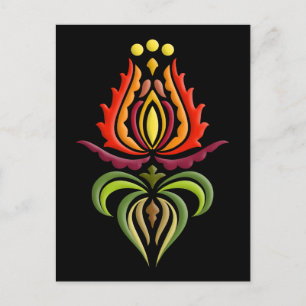 Extravagante Mantle Stickerei - Ungarische Volksku Postkarte