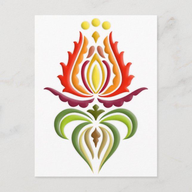 Extravagante Mantle Stickerei - Ungarische Volksku Postkarte (Vorderseite)