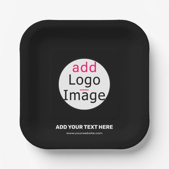 Extravagante Markenbezeichnung für Unternehmen sch Pappteller (Vorderseite)