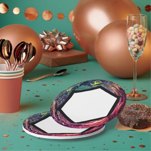 Extravagante moderne Papierplatte für das Abendess Pappteller (Multi)