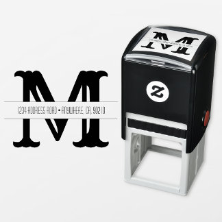 Extravagante Monogramm-Briefmarke für die Selbstfä Permastempel
