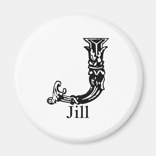 Extravagante Monogramm: Jill Magnet (Vorne)