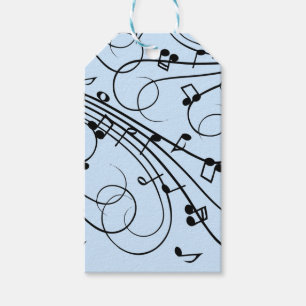 Extravagante Musiknoten Blau Geschenkanhänger