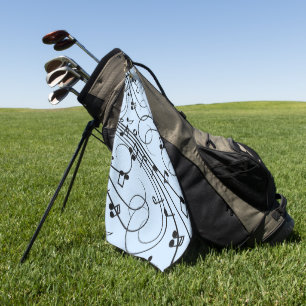 Extravagante Musiknoten Blau Golfhandtuch