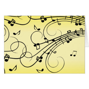 Extravagante Musiknoten gelb