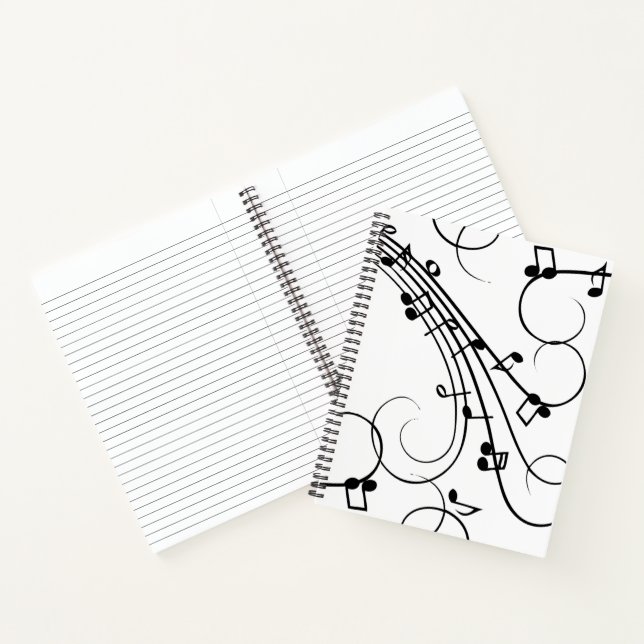 Extravagante Musiknoten Notizbuch (Innenseite)