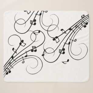 Extravagante Musiknoten Sherpadecke