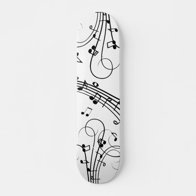 Extravagante Musiknoten Skateboard (Vorne)