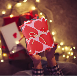 Extravagante Muster in Rot und Rosa Geschenkpapier Set