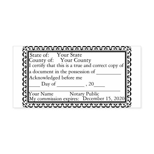 Extravagante Notar-Briefmarke Permastempel (Design)