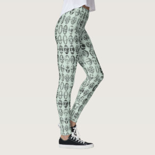 Extravagante Ostereier Muster leuchten grün Leggings