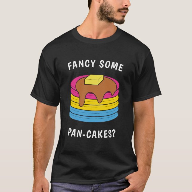 Extravagante Pan-cakes Funny LGBTQ Pansexual Pride T-Shirt (Vorderseite)