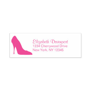 Extravagante Pink Stiletto High Heel Shoel Permastempel