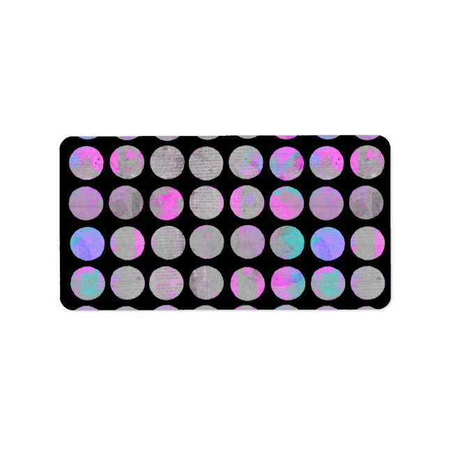 Extravagante Punkte Adressaufkleber (Vorne)