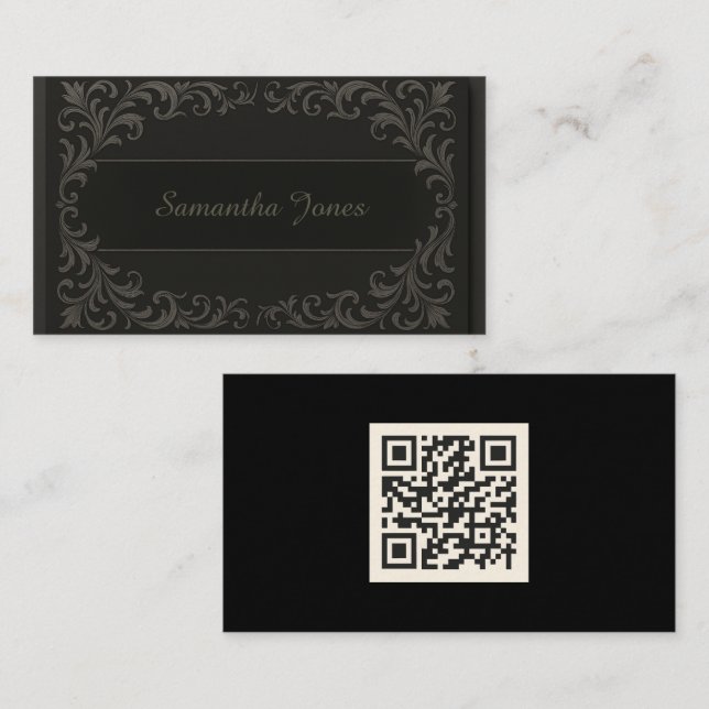 Extravagante QR Code Business Card Visitenkarte (Vorne/Hinten)