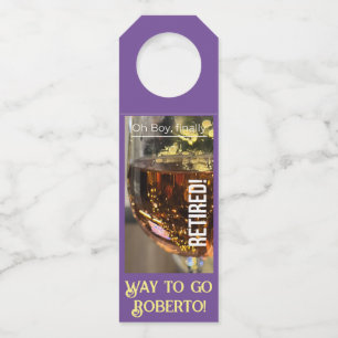 Extravagante Rente Celebration Flasche Hanger Tags Flaschenanhänger
