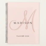 Extravagante Rosa-Monogramm-Schrift Planer<br><div class="desc">Elegantes,  extravagantes Monogramm-Skript</div>