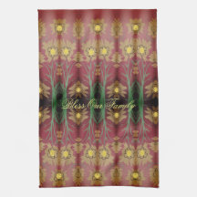 Extravagante Rose und gelbes Teetuch