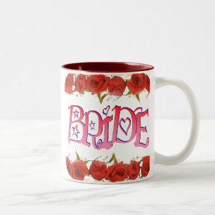 Extravagante Rosen-Reihen der Braut-(1) Zweifarbige Tasse