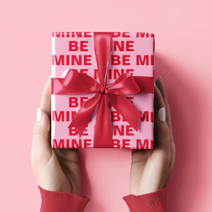 Extravagante Rot und Rosa - be MIne - Valentine Geschenkpapier