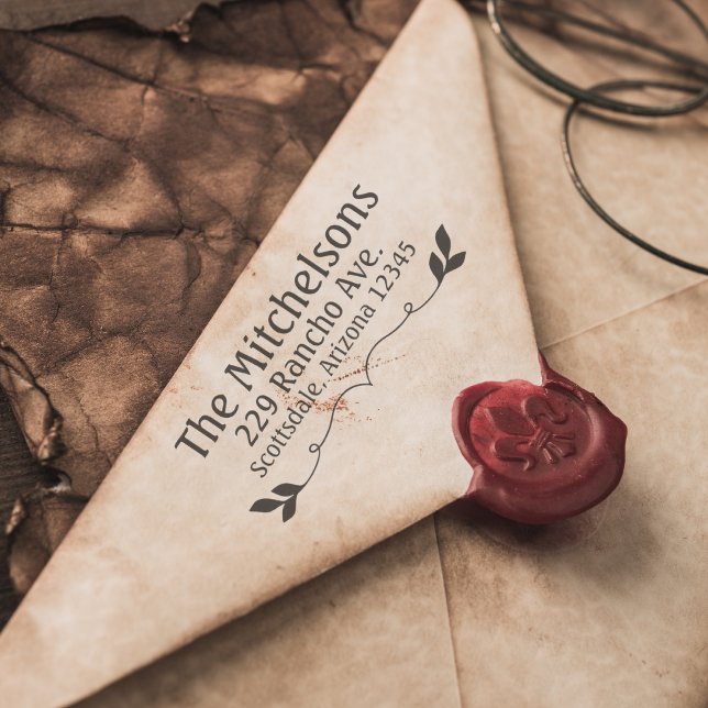 Extravagante Rücksendeadresse Gummi Briefmarke Gummistempel (Von Creator hochgeladen)