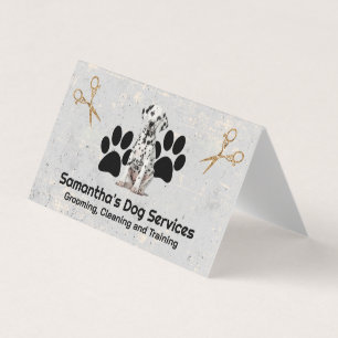 Extravagante Schere   Dog Paw   Dalmatiner Welpen Visitenkarten