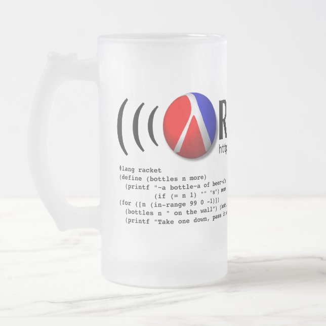 Extravagante Schläger-Bier-Tasse Mattglas Bierglas (Links)