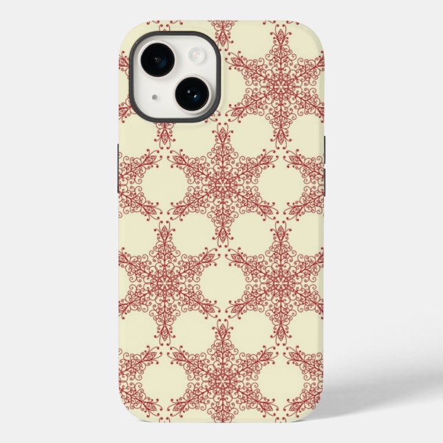 Extravagante Schneeflocken Case-Mate iPhone Hülle (Rückseite)