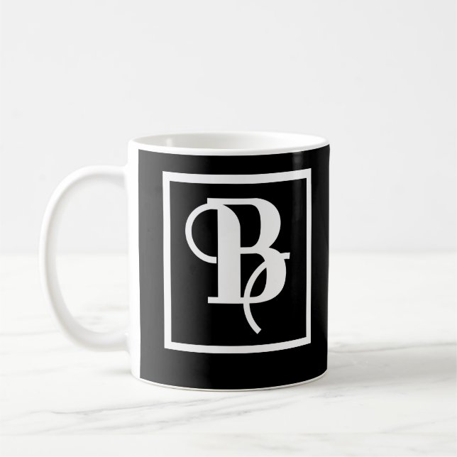 Extravagante Schriftbuchstaben B Kaffeetasse (Links)